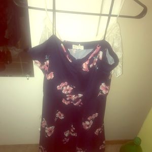 Nordstrom Floral Navy mini dress size M